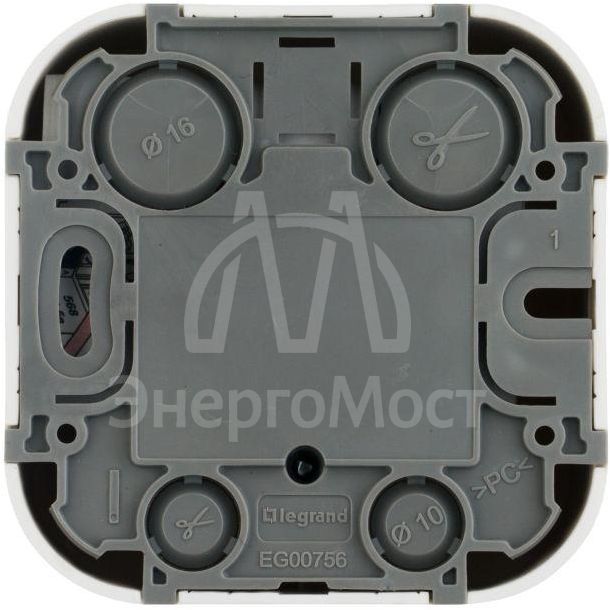 Розетка информационная 1-м ОП Quteo RJ45 CAT.5E UTP бел. Leg 782224