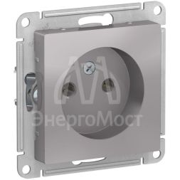 Механизм розетки 1-м СП AtlasDesign 16А без заземл. алюм. SchE ATN000341