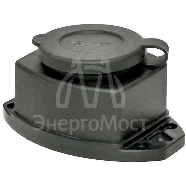 Розетка настенная 16А IP44 230В 2P+PE с защ. крышкой каучук Basic EKF RPS-014-16-230-44