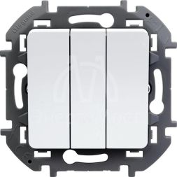 Выключатель 3-кл. Inspiria 250В 10AX бел. Leg 673640