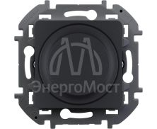 Светорегулятор поворотный Inspiria 300Вт без нейтрали антрацит Leg 673793
