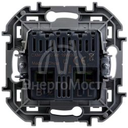 Светорегулятор поворотный Inspiria 300Вт без нейтрали антрацит Leg 673793