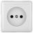Розетка 1-м ОП Хит 10А IP20 без заземл. бел. SchE RA10-131-B