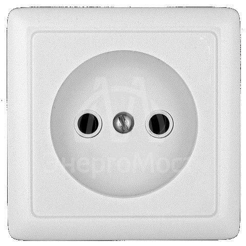 Розетка 1-м ОП Хит 10А IP20 без заземл. бел. SchE RA10-131-B