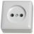 Розетка 1-м ОП Хит 10А IP20 без заземл. бел. SchE RA10-131-B