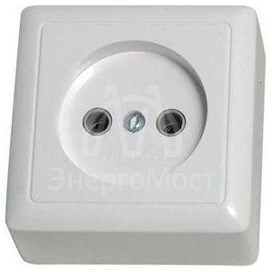 Розетка 1-м ОП Хит 10А IP20 без заземл. бел. SchE RA10-131-B