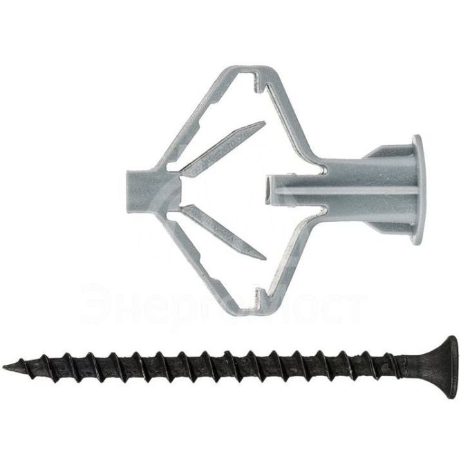 Дюбель для гипсокартона &amp;quot;бабочка&amp;quot; 10х50 с сам. 4х60 (уп.4шт) Tech- Krep 126703