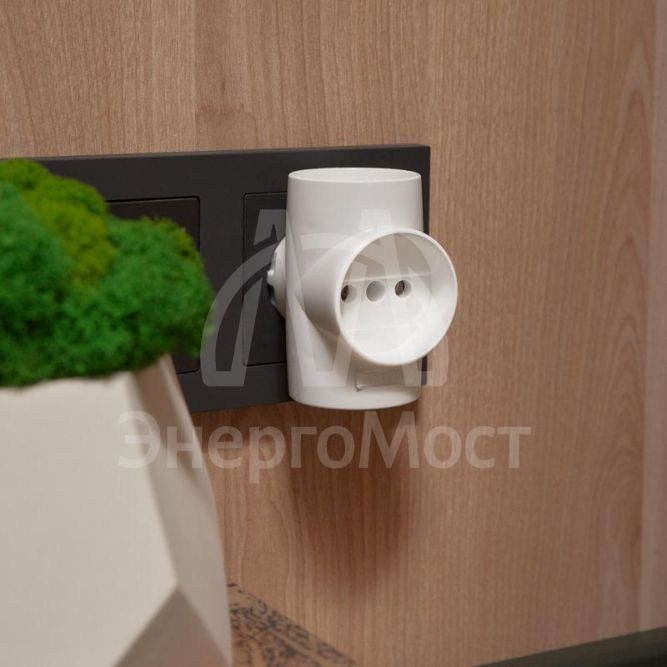 Разветвитель 3-м без заземл. 10А IP20 бел. Rexant 11-1077