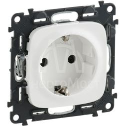 Механизм розетки 1-м СП Valena Allure 16А IP2X 250В 2К+З винт. зажимы бел. Leg 753725