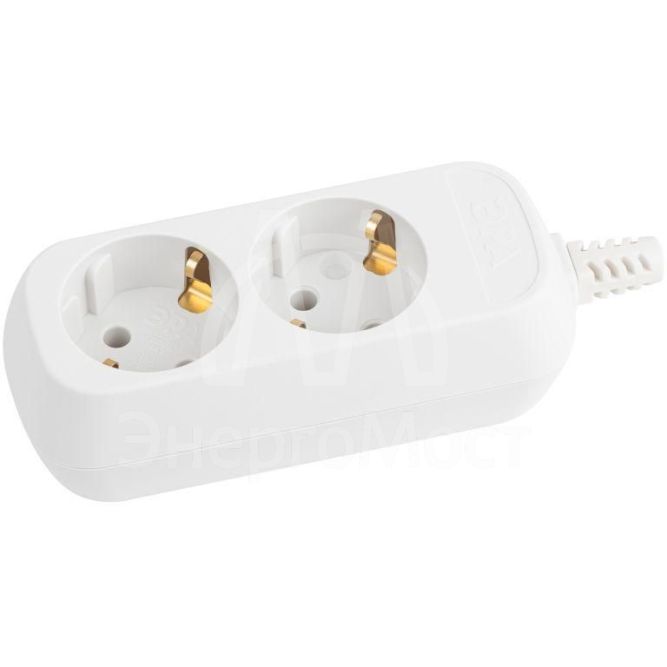 Колодка удлинителя KX-2e 2-м с зазeмл. ЭРА Б0028339