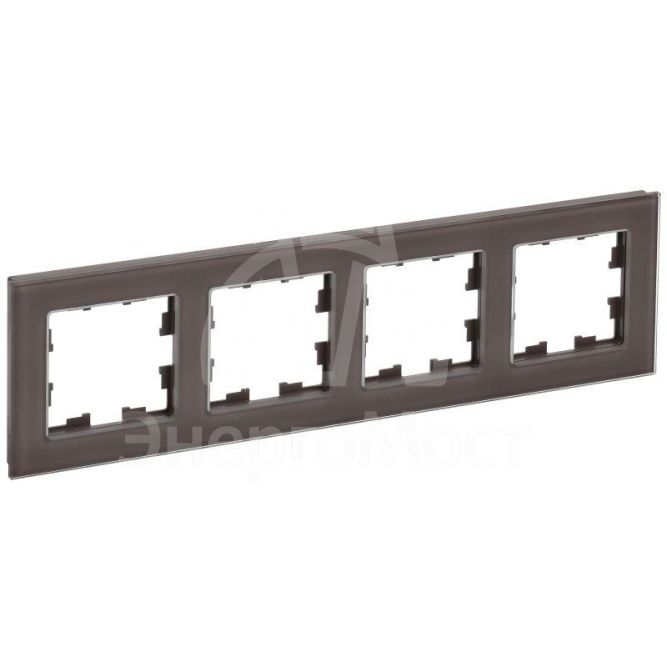 Рамка 4-м BRITE РУ-4-2-БрТБ стекло темн. бронза IEK BR-M42-G-K45
