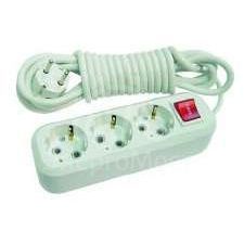 Удлинитель 3х5м с заземл. 16А IP20 с выкл. (пластик) Makel MGP214