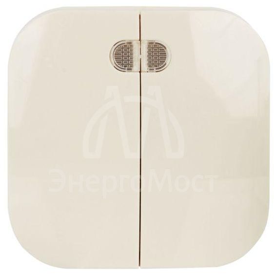 Выключатель 2-кл. ОП GLORY 10А ВС20-2-1-ХК с индикацией крем. IEK EVH21-K33-10