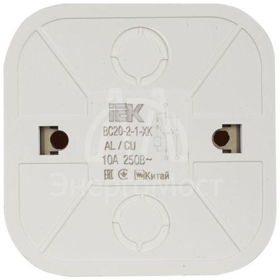 Выключатель 2-кл. ОП GLORY 10А ВС20-2-1-ХК с индикацией крем. IEK EVH21-K33-10