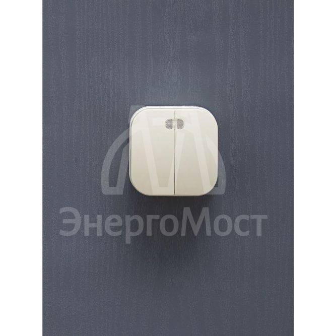 Выключатель 2-кл. ОП GLORY 10А ВС20-2-1-ХК с индикацией крем. IEK EVH21-K33-10