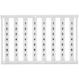 Маркировка для клемм ширина 5мм узкая для клемм Push-in бел. без надписей 1 шт. = карта из 96 маркеров (уп.10шт) DKC NUPUTUK-5F