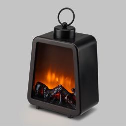 Камин светодиодный Лофт с эффектом живого огня 17х10х24.5см с USB черн. Neon-Night 511-084