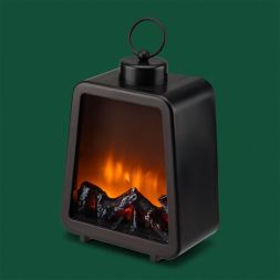 Камин светодиодный Лофт с эффектом живого огня 17х10х24.5см с USB черн. Neon-Night 511-084