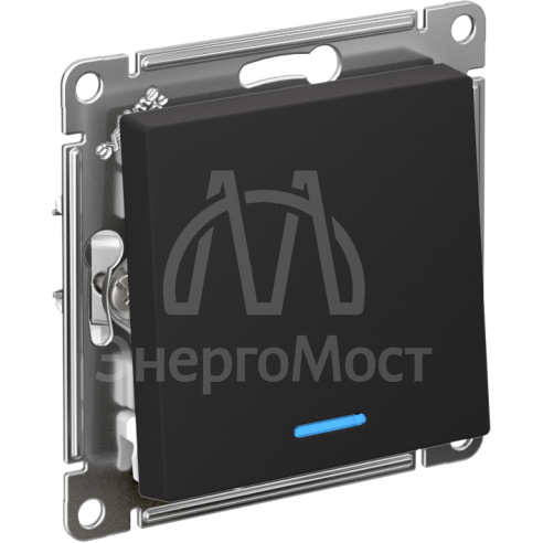 Механизм выключателя 1-кл. СП AtlasDesign 10А IP20 (сх. 1а) 10AX с подсветкой карбон SchE ATN001013