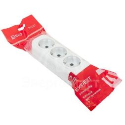 Колодка удлинителя 3-м с заземл. 16А Эксперт 3.5кВт EKF AKB16-3