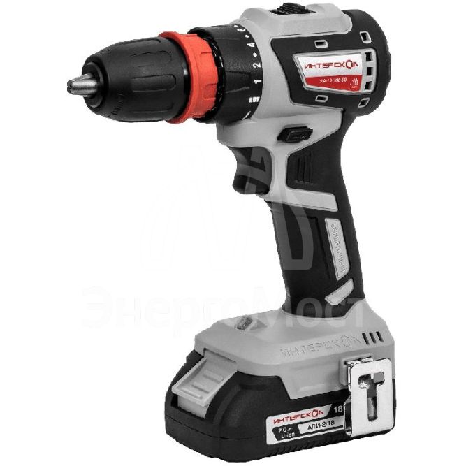 Дрель-шуруповерт аккумуляторная бесщеточн. ДА-13/18В 50 комби АПИ (Li-ion кейс 2 аккум. 2А.ч 4 насадки) ИНТЕРСКОЛ 776.2.2.79