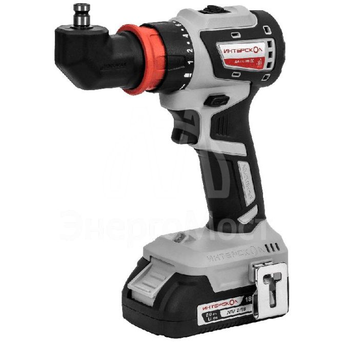 Дрель-шуруповерт аккумуляторная бесщеточн. ДА-13/18В 50 комби АПИ (Li-ion кейс 2 аккум. 2А.ч 4 насадки) ИНТЕРСКОЛ 776.2.2.79