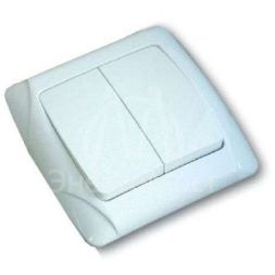 Выключатель 2-кл. СП Маргарита 10А IP20 бел. UNIVersal М0023