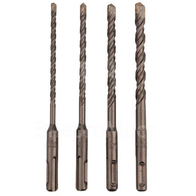 Набор буров по бетону 5-6-8-10х160мм 4шт пластик. коробка SDS PLUS Kranz KR-91-0405