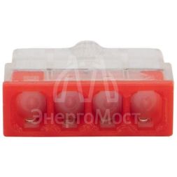 Экспресс-клемма строительно-монтажная СМК 2273-244 4-проводная 0.5-2.5кв.мм с пастой (блист.5шт) Rexant 07-3218-5