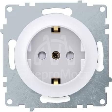 Розетка 1-м СП Florence 16А IP20 с заземл. защ. шторки винт. клеммы механизм бел. 1E10101300 OneKeyElectro 2172764