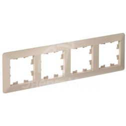 Рамка 4-м AtlasDesign Air песочн./дым. бел. SE ATN221204
