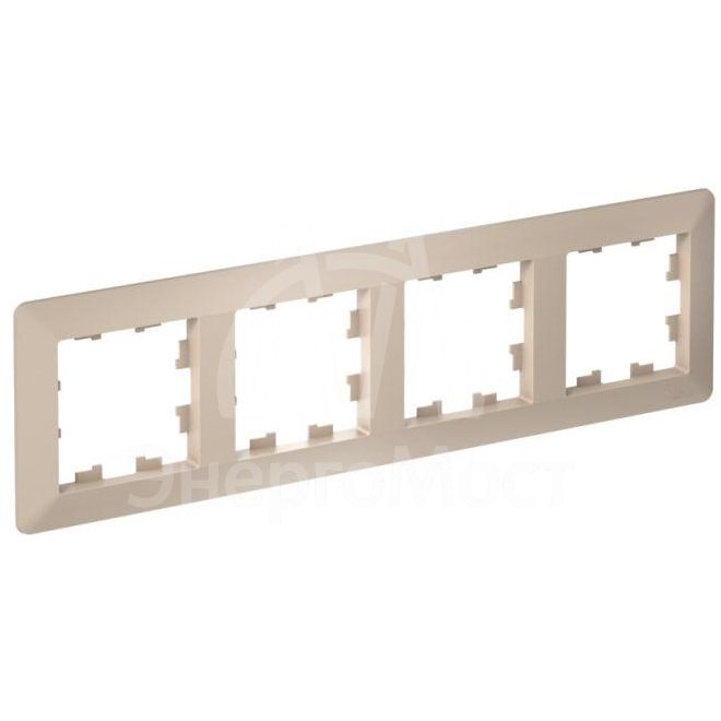 Рамка 4-м AtlasDesign Air песочн./дым. бел. SE ATN221204