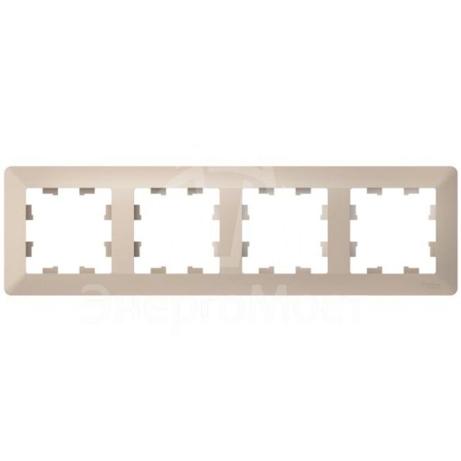 Рамка 4-м AtlasDesign Air песочн./дым. бел. SE ATN221204