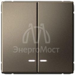 Выключатель 2-кл. ArtGallery (сх. 5а) 10AX с подсветкой механизм мокко SE GAL000653