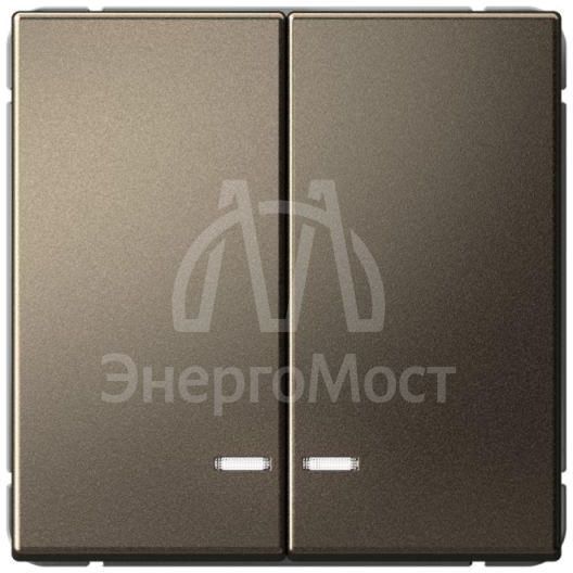 Выключатель 2-кл. ArtGallery (сх. 5а) 10AX с подсветкой механизм мокко SE GAL000653