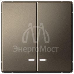 Выключатель 2-кл. ArtGallery (сх. 5а) 10AX с подсветкой механизм мокко SE GAL000653