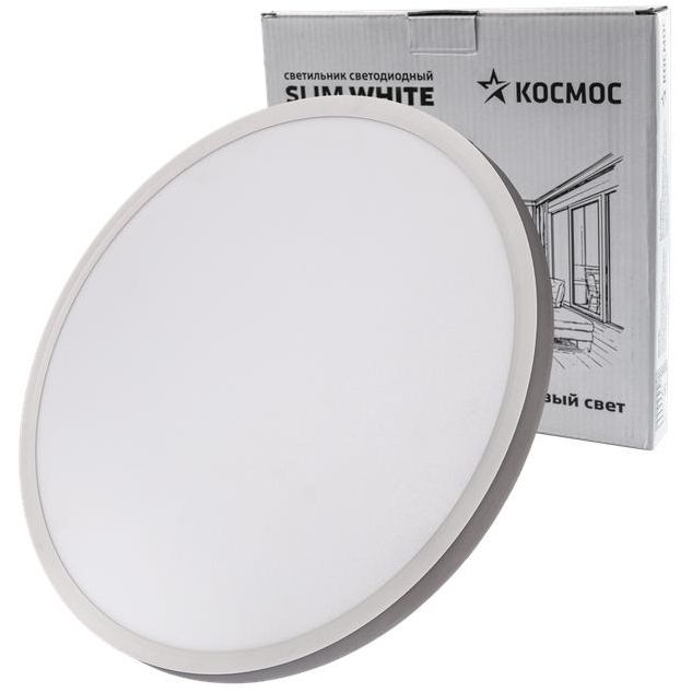 Светильник светодиодный SLIM WHITE 48Вт 4500К IP40 3480лм 230В 500х25мм КОСМОС KSlim48w_W4500K