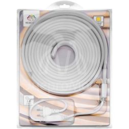 Шнур светодиодный гибкий неон LED SMD 8х16мм 120LED/м двустор. тепл. бел. 5м Neon-Night 131-006