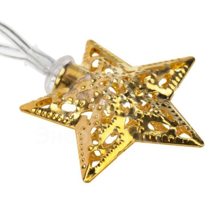 Гирлянда светодиодная &amp;quot;Звезды&amp;quot; солнечная батарея 12LED тепл. бел. 1.2м Neon-Night 303-070