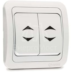 Переключатель проходной 2-кл. СП Mimoza 10А IP20 бел./бел. Makel 12026