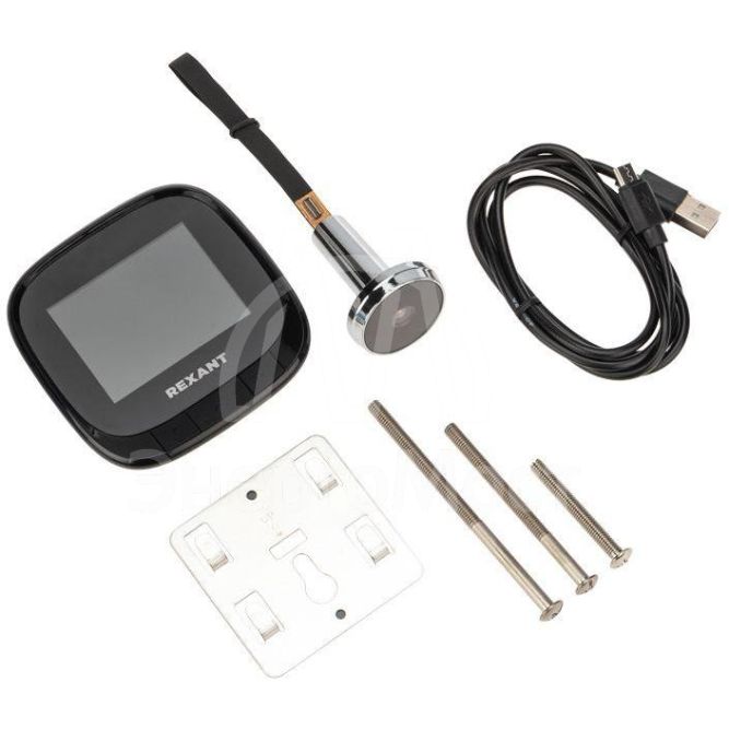 Видеоглазок дверной DV-111 с цветным LCD-дисплеем 2.4дюйм и функцией записи фото Rexant 45-1111