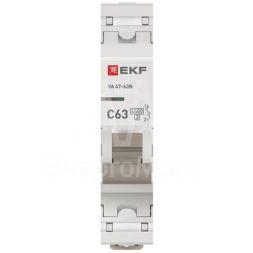 Выключатель автоматический модульный 1п 63А C 4.5кА ВА 47-63N PROxima EKF M634163C