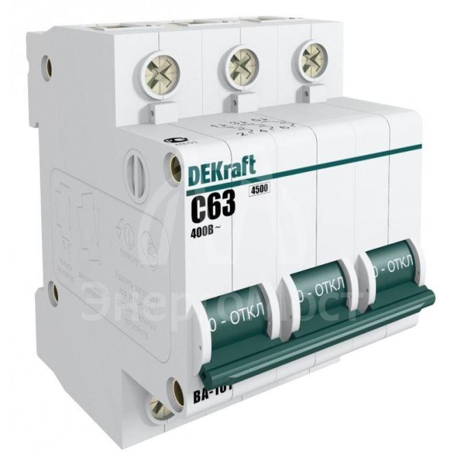 Выключатель автоматический модульный 3п C 3А 4.5кА ВА-101 SchE 11075DEK