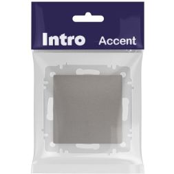 Выключатель 1-кл. СП Accent 6-101-09 10А IP20 250В AL/CU титан Intro Б0063440