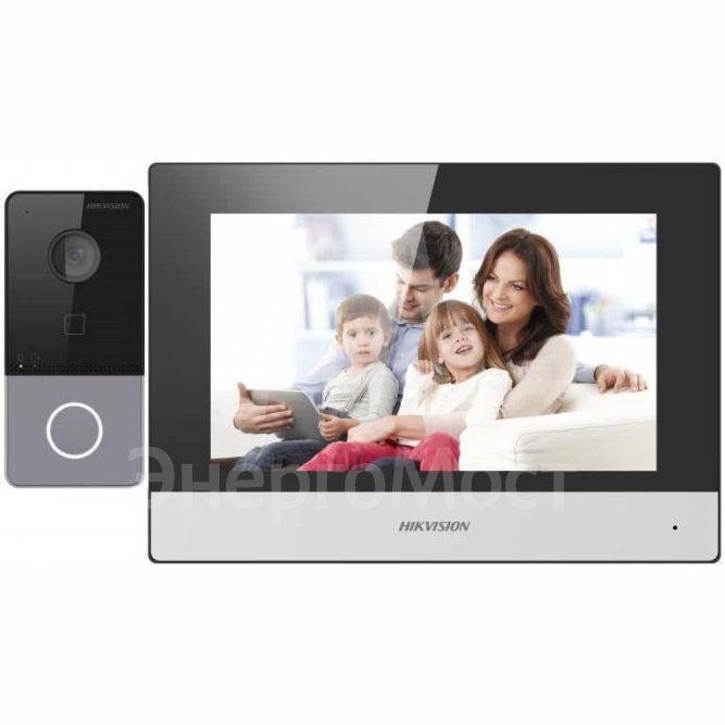 Домофон комбинированный DS-KIS603-P серебр. Hikvision 1387110