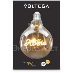 Лампа светодиодная Loft Led G125 4Вт 2500К E27 Voltega 8551