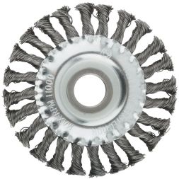 Корщетка тип "колесо" посадочный диаметр 22.2мм стальная витая проволока 125мм MOS 38930М