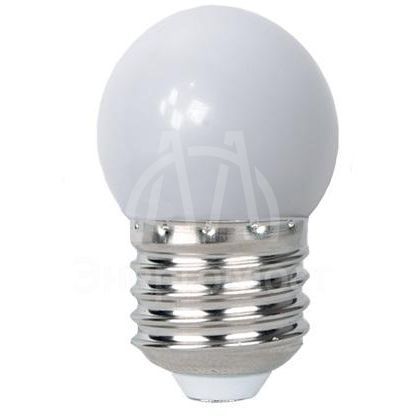 Лампа светодиодная PLED-ECO 1Вт G45 шар 4500К нейтр. бел. E27 для Белт-лайт JazzWay 5040663