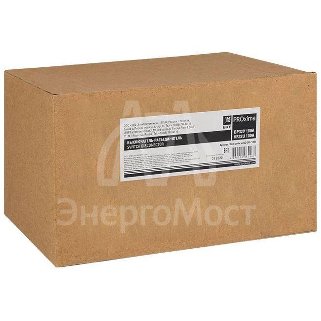 Выключатель-разъединитель ВР32У-31B71250 100А 2 напр. с дугогасит. камерами съемная лев./прав. рукоятка MAXima EKF uvr32-31b71250