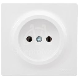 Розетка 1-мес. без заземл. LETO ПБТ бел. LEZARD 752-0200-121B